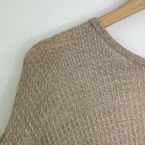 Cherish Boutique Cream Feather Print Open Back Sweater Women Small Boho - Picture 4 of 8